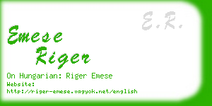 emese riger business card
